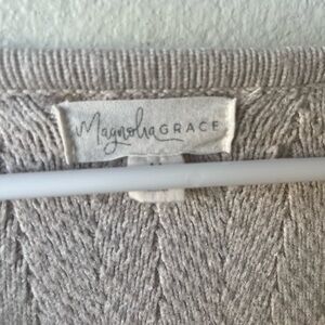 Magnolia Grace Neutral Crewneck Sweater in Light Beige